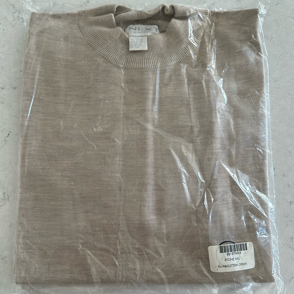 Next sportswear, silk and cotton crew in color stone